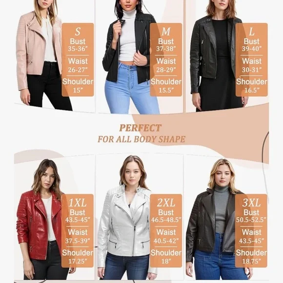 BNWOT Olivia Miller White Faux Leather Zip Up Moto Biker Jacket M - never worn! - Picture 7 of 8